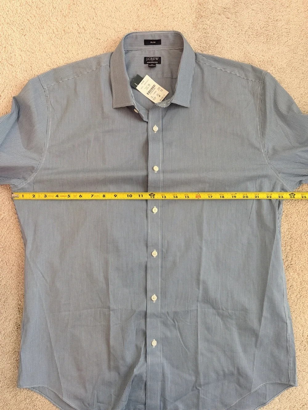 J.Crew Performance Slim Fit Dress Shirt Blue Men’s XL NWT Long Sleeve Button Up
